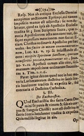 194-205, § III. De Eucharistia. Quod Eucharistia seu ...