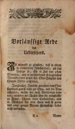 Der Portugiesische Hochverrath und Proceß, der verurtheilten und hingerichteten Personen, wie ihn der Hof selbst öffentlich bekannt machen lassen : Nebst dem Decret des Cardinal Saldanha