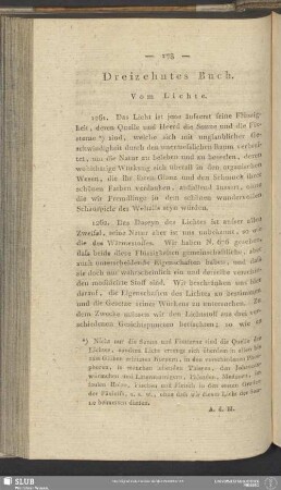 Dreizehntes Buch. Vom Lichte