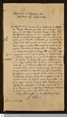 Brief von Johann Ludwig Schulze an Gotthilf Samuel Steinbart.