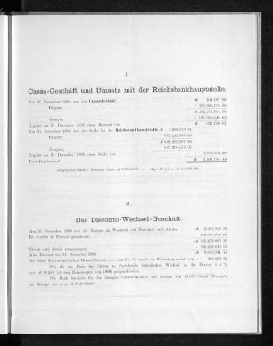 II. Das Disconto-Wechsel-Geschäft.