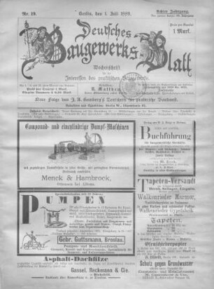 49. Jahrgang. Nr. 19.