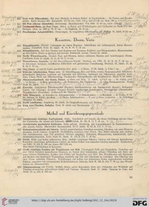 Kassetten, Dosen, Varia (Nr. 214-224)