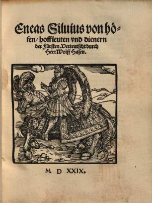 Eneas Silvius von Höfen, Hoffleuten und Dienern der Fürsten