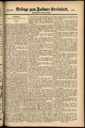 Zweite Ausgabe vom Dienstag, den 22. Oktober 1901.