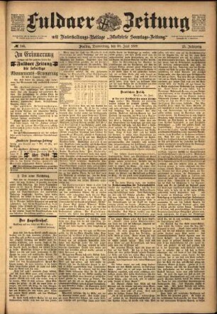 Ausgabe vom Donnerstag, den 30. Juni 1898.