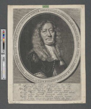 Illust[ris] Et Generosus D[omi]nus Henricus Rüse, Herus Sawerti Et Dominus De Boeflingen, Generalis Maior Et Legionum Tribunus, Collegii Bellici Assessor, Et Munimentorum Per Daniam Inspector Summus.