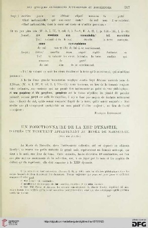 1: Un fonctionnaire de la XIIIe dynastie, d'après un monument appartenant au musée de Marseille