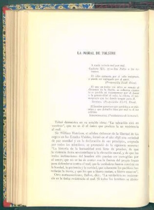 La moral de Tolstoi