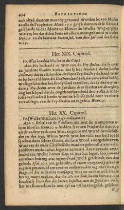 Het XIX. Capittel