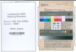 Entnazifizierung August Meise , geb. 00.00.0000 (Verw.Angestellter)