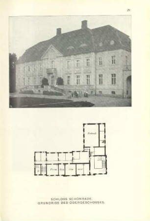 Schloss Schönrade. Grundriss des Obergeschosses
