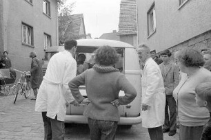 Baustellenunglück in einem Anwesen in der Rheinbergstraße in Knielingen.