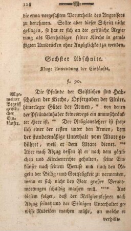 Sechster Abschnitt. Kluge Anwendung der Einkünfte.