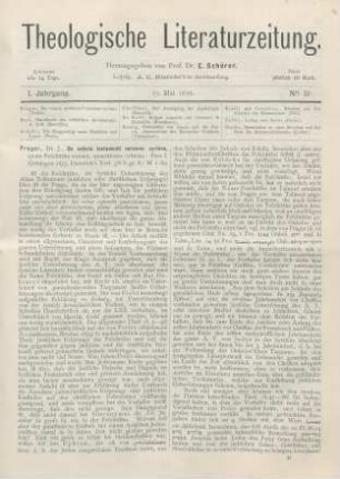 281-284 [Rezension] Prager, J., De veteris testamenti versione syriaca, quam Peschittho vocant, quaestiones criticae. Pars. I