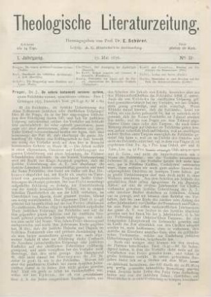 281-284 [Rezension] Prager, J., De veteris testamenti versione syriaca, quam Peschittho vocant, quaestiones criticae. Pars. I