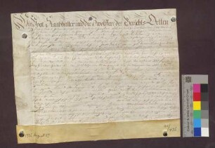 Kaufbrief des Martin Haan von Riedle in Zeller Stab für Jakob Falk, Bürger in Zell, über eine Mühle im Riedle.