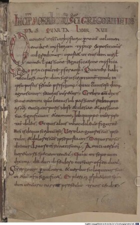 Gregorii moralium in Job libri XVII-XXII - BSB Clm 14480