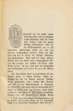 Maimonides als medizinische Autorität
