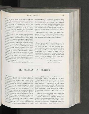 Gli Italiani In Irlanda.