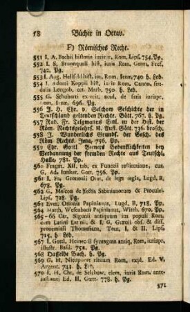 58-67, F) Römisches Recht.