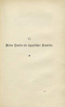 VI. Meine Thaten als ägyptischer Beamter