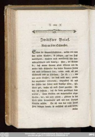 Zwölfter Brief. Reitz an seine Schwester.