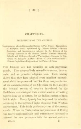 Chapter IV. Receptivity of the Chinese