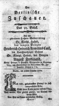 4.1770,95: Das 95. Stück