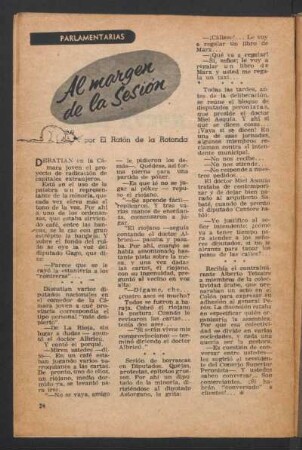 Al margen de la sesión : Parlamentarias