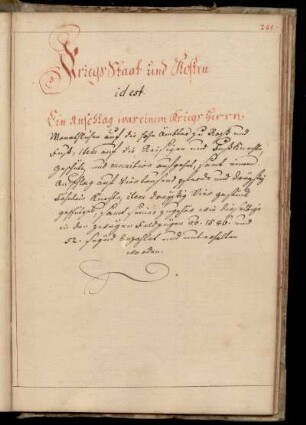 Kriegs Staat und Kosten ... 1546 und 52 ...