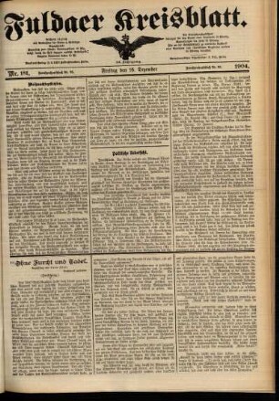 Ausgabe vom Freitag, den 16. Dezember 1904.
