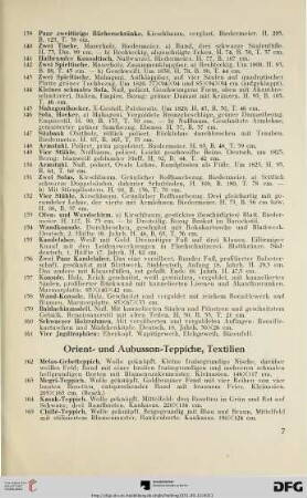 Orient- und Aubusson-Teppiche, Textilien (Nr. 162-183)