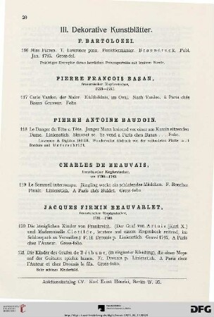 III. Dekorative Kunstblätter (Nr. 116-247a)