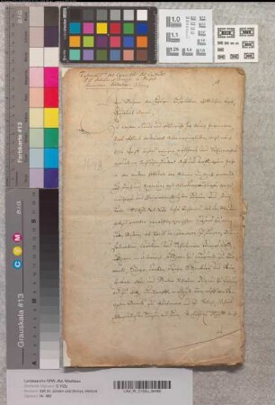 Testament des Kanonikers Franz Schrage.