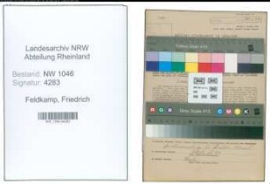 Entnazifizierung Friedrich Feldkamp , geb. 23.02.1910 (Landwirt)