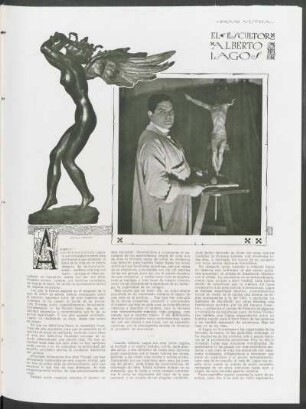 El escultor Alberto Lagos