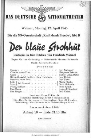 Der blaue Strohhut