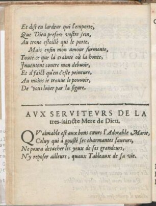 Avx Servitevrs De La tres-saincte Mere de Dieu.