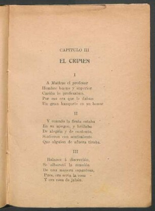 El crimen : Capítulo III