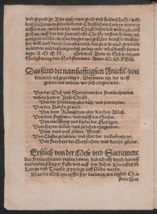 Erstlich von der Mess und Sacrament des Fronleichnams unsers herren ...