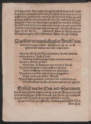Erstlich von der Mess und Sacrament des Fronleichnams unsers herren ...