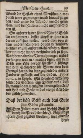 Daß der böse Geist auch das Gute zum Bösen gebrauche