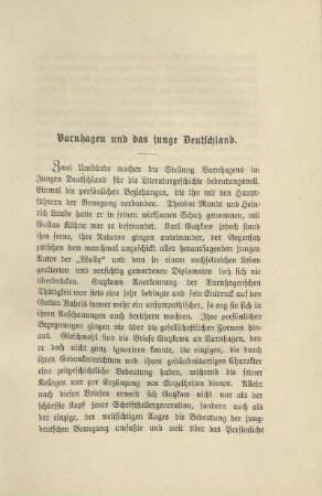 Varnhagen und das junge Deutschland