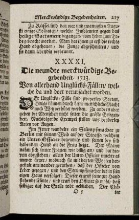XXXXI. Von allerhand Unglücks-Fällen ... – L. Von der in Schottland ...