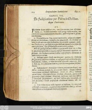 Caput. VII. De Iustificatione per Fidem in Christum. deque Poenitentia.