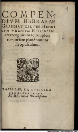 Compendium Hebraeae grammatices