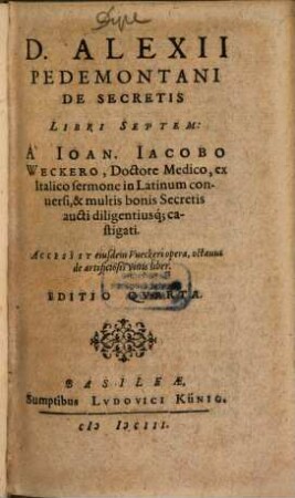 De secretis libri VII