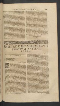 In Et Ad Decadem XCVII. Errorvm Antonii Fabri.
