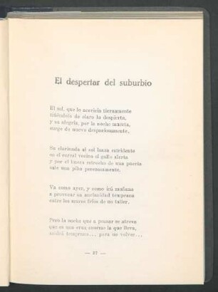 Es despertar del suburbio